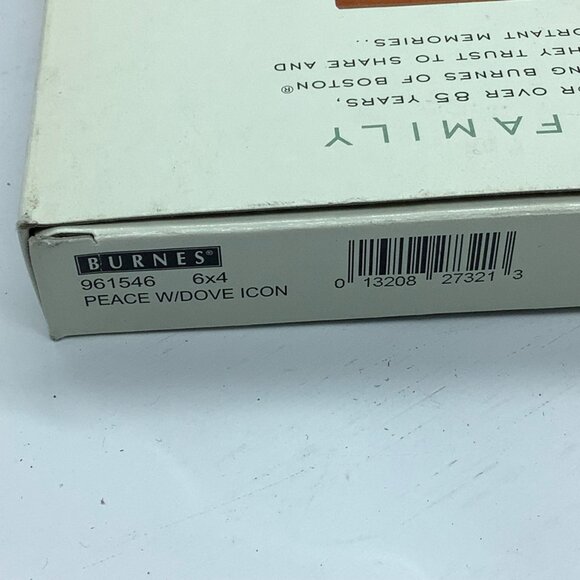 Vtg Burnes Of Boston 4x6 Photo "Peace" Wood Picture Frame With Dove Icon NEW NOS - Picture 4 of 10